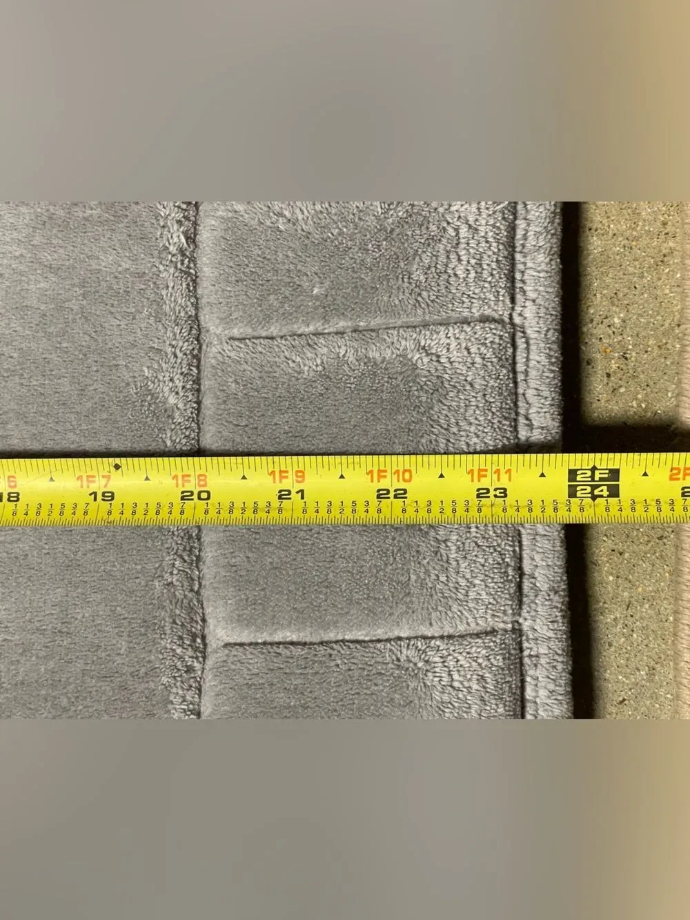 Large Gray Memory Foam Bathmat - Super Soft - (2 ft. X 3 ft.)
